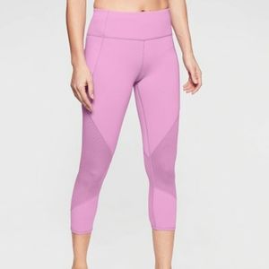 Athleta mesh capri contender powerlift lilac